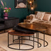 Salontafel set Raley Brons/zwart Aluminium 100 cm