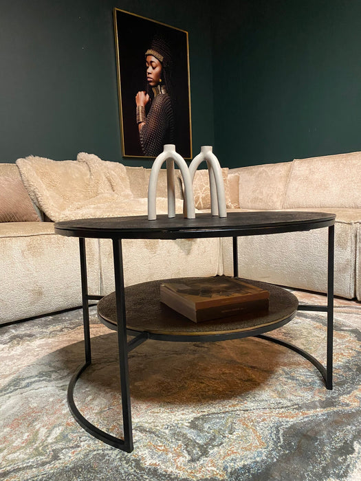 Salontafel Lecia Goud Aluminium 80 cm