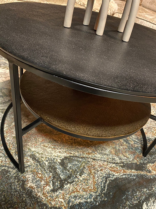 Salontafel Lecia Goud Aluminium 80 cm