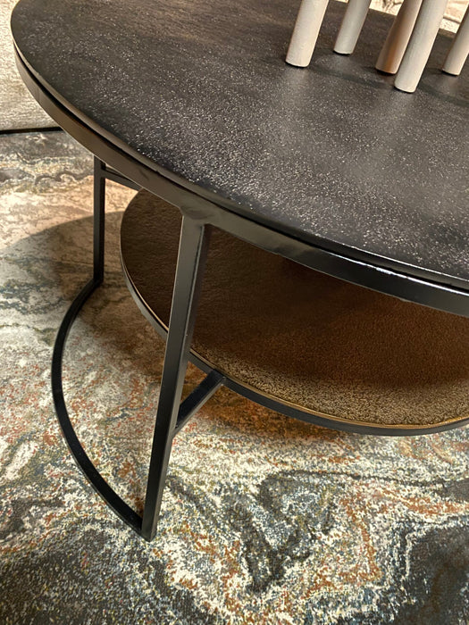 Salontafel Lecia Goud Aluminium 80 cm