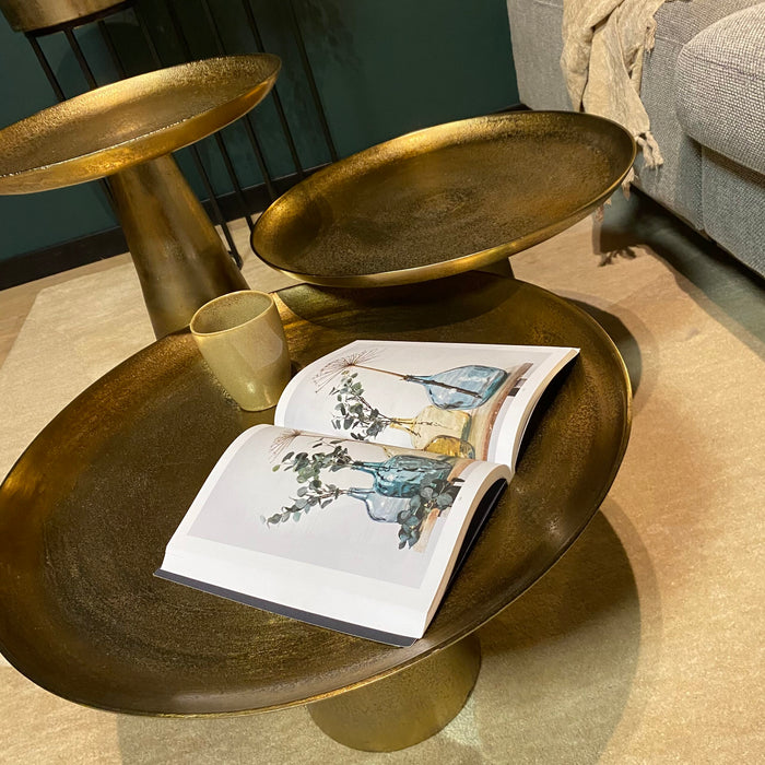 Salontafel Daisy Goud Aluminium 60 cm