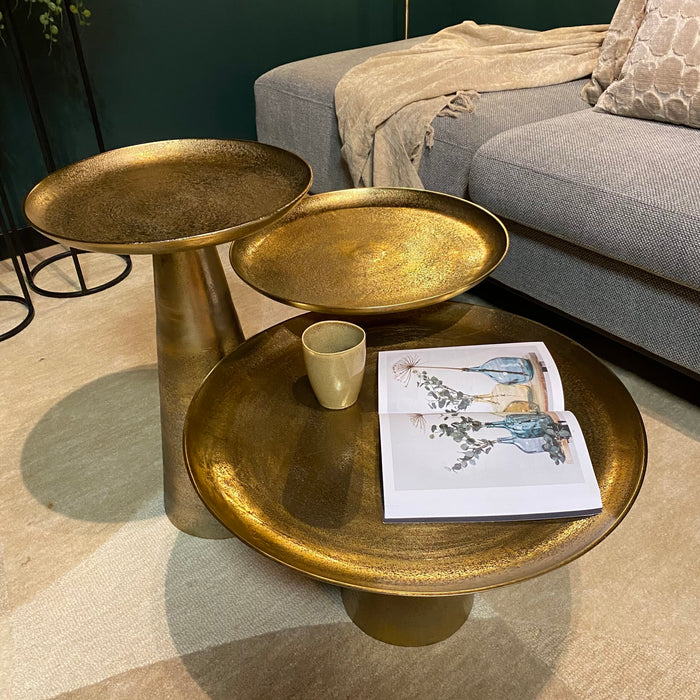 Salontafel Daisy Goud Aluminium 60 cm