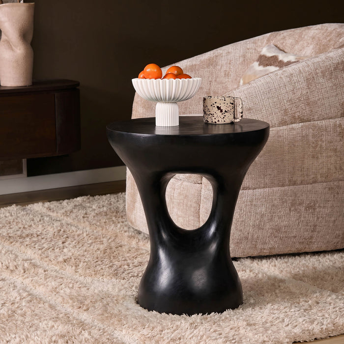 Ronde salontafel Amelie Zwart Aluminium 43 cm