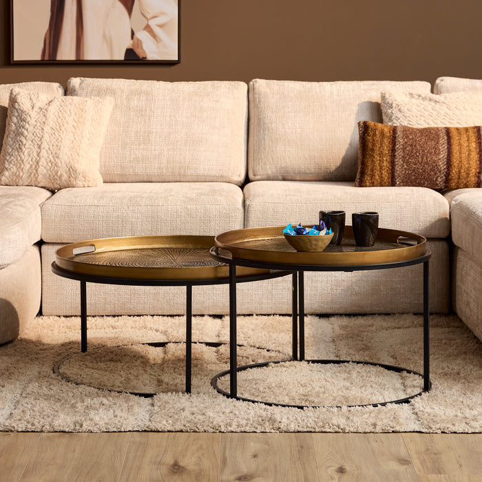 Ronde salontafel set Julie Brons Aluminium 79 cm