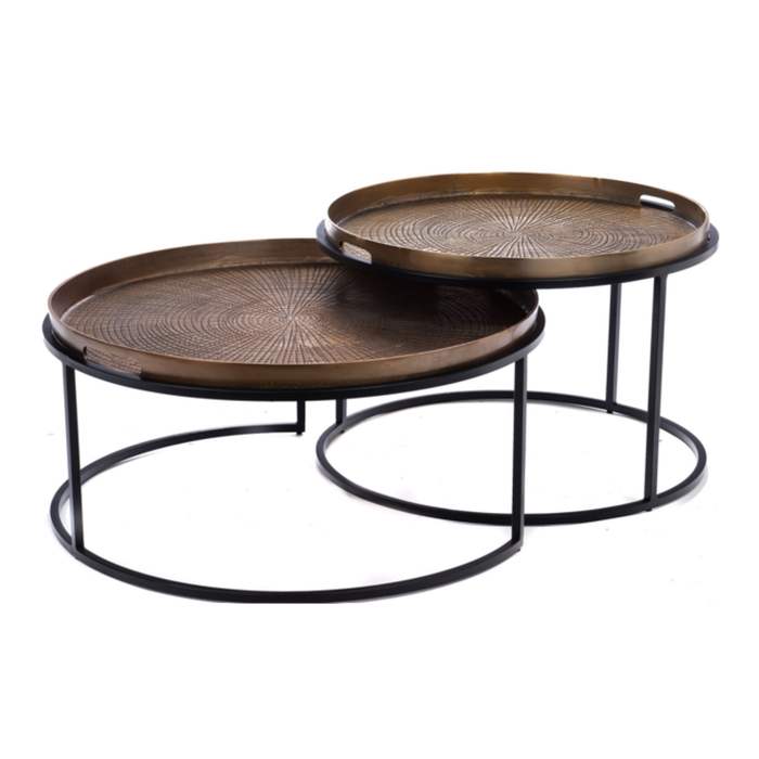 Ronde salontafel set Julie Brons Aluminium 79 cm