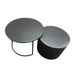 Ronde salontafel set Luna Zwart Aluminium 76 cm