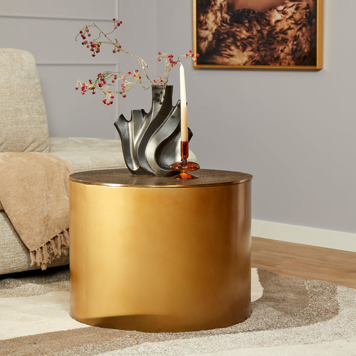 Salontafel Fiore Goud Aluminium 60 cm
