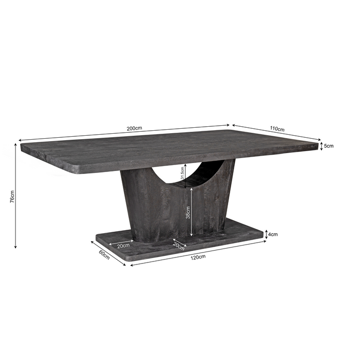 Eettafel Voco Bruin Mangohout 200 cm