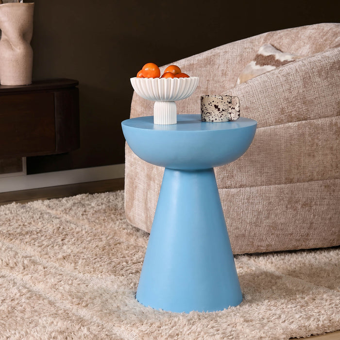 Bijzettafel Owen Blauw Mangohout 30 cm