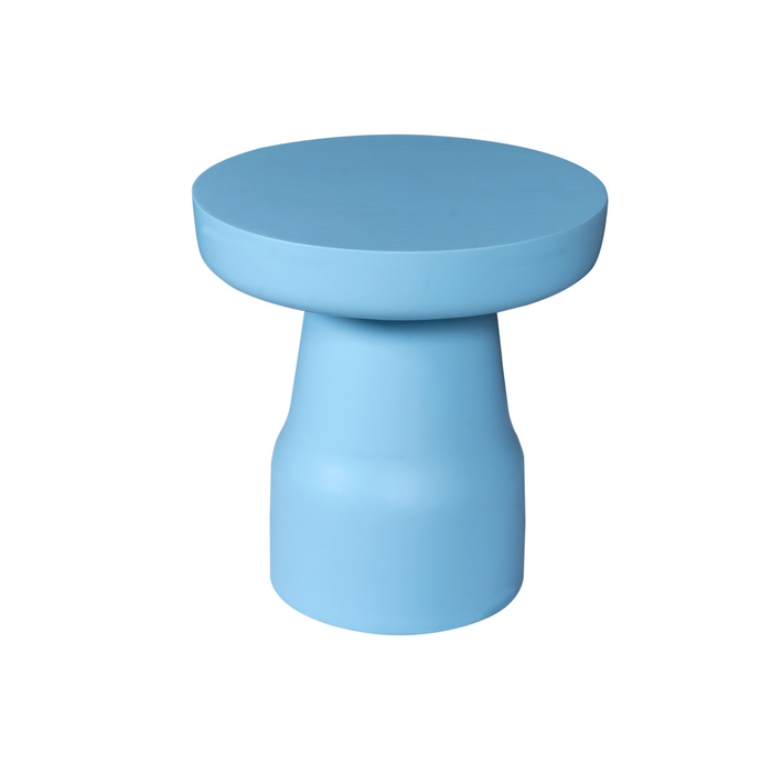 Bijzettafel Drum Blauw Mangohout 40 cm