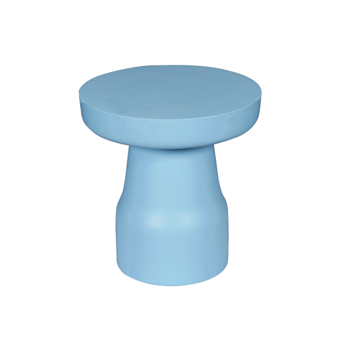 Bijzettafel Drum Blauw Mangohout 40 cm