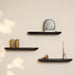 Wandplank Gusta Zwart Mangohout Set van 3