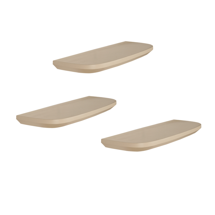 Wandplank Gusta Zand Mangohout Set van 3
