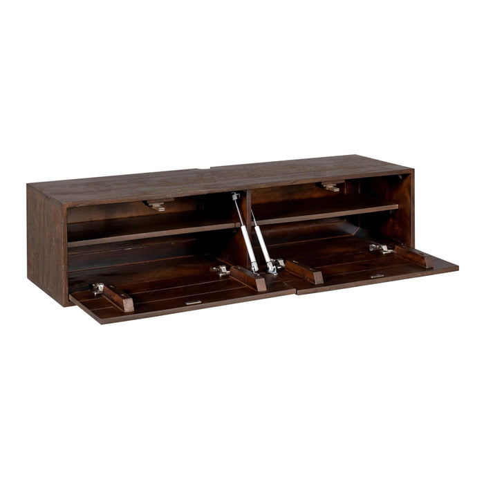 Zwevend tv meubel Vision Bruin Mangohout 120 cm
