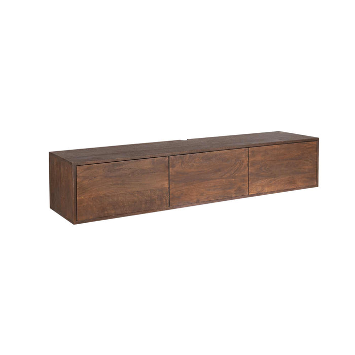Zwevend tv meubel Vision Bruin Mangohout 160 cm