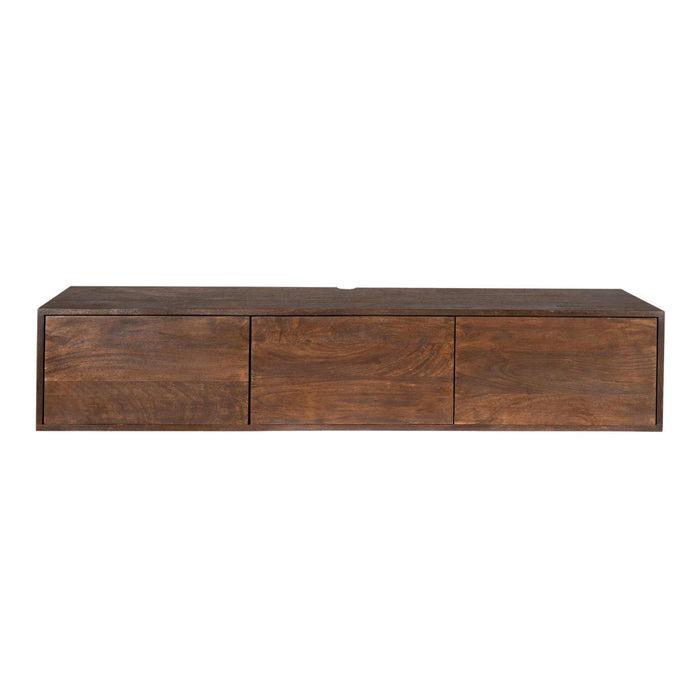 Zwevend tv meubel Vision Bruin Mangohout 160 cm