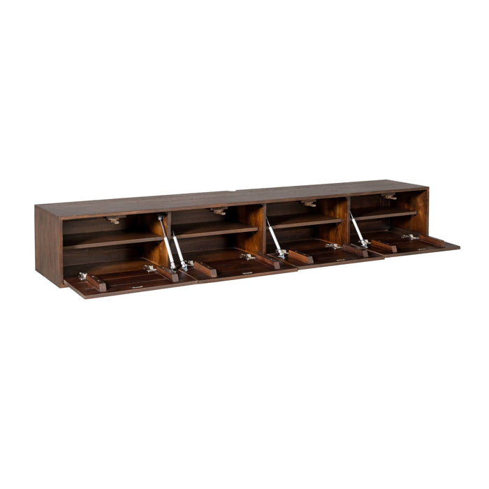 Zwevend tv meubel Vision Bruin Mangohout  240 cm