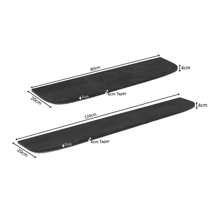 Wandplank Gusta Zwart Mangohout 80 cm