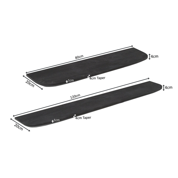 Wandplank Gusta Zwart Mangohout 120 cm