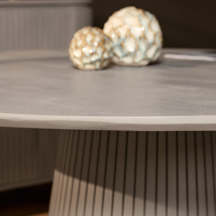 Ronde eettafel Solana Taupe Mangohout 130 cm