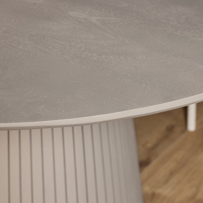 Ronde eettafel Solana Taupe Mangohout 130 cm