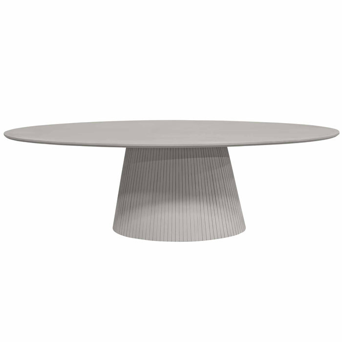 Ovale eettafel Solana Taupe Mangohout 210 cm