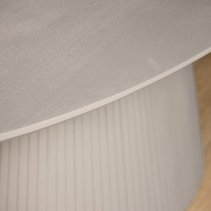 Ovale eettafel Solana Taupe Mangohout 210 cm