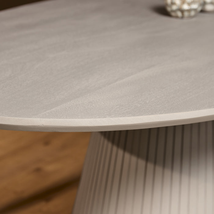 Ovale eettafel Solana Taupe Mangohout 240 cm