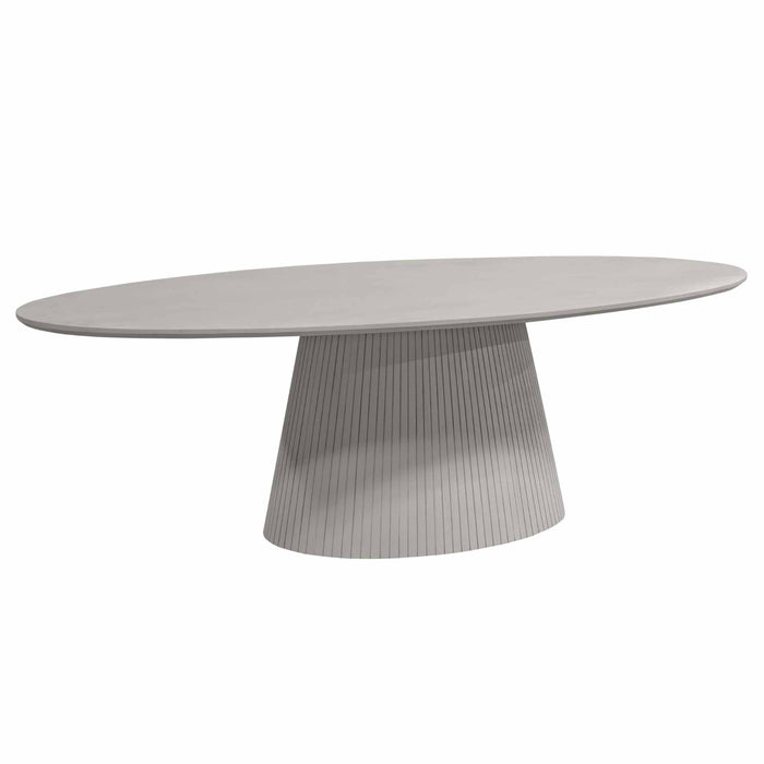 Ovale eettafel Solana Taupe Mangohout 210 cm