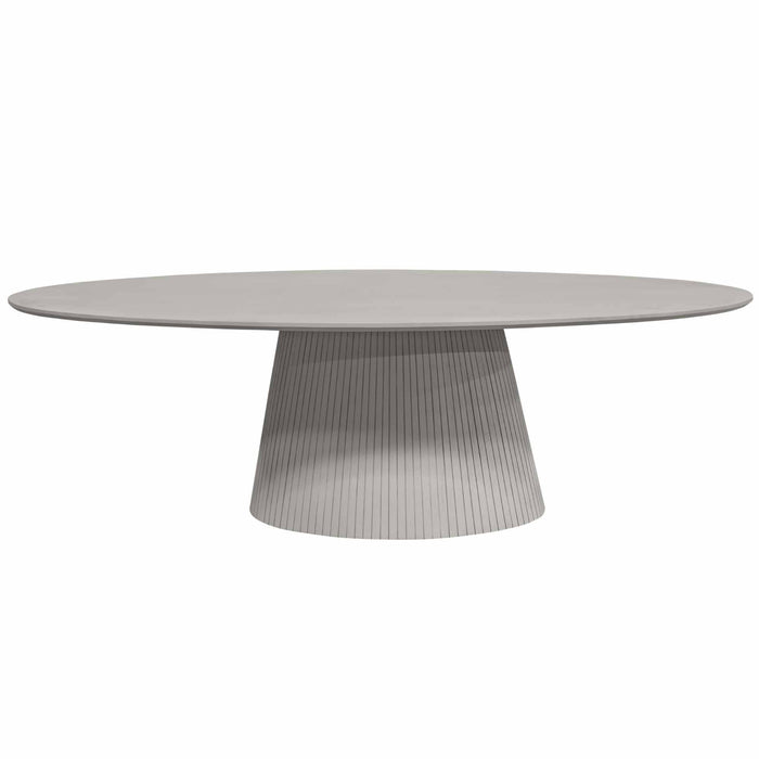 Ovale eettafel Solana Taupe Mangohout 240 cm