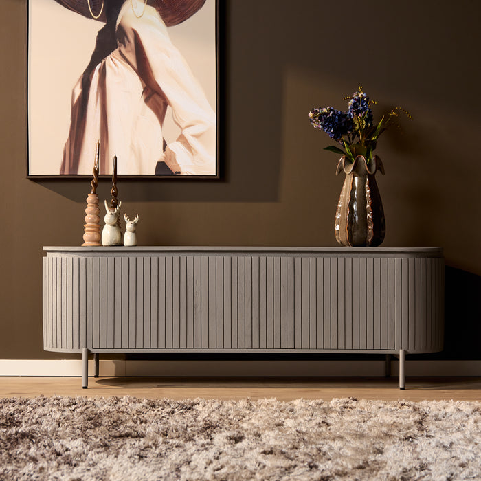 Tv meubel Solana Taupe Mangohout 165 cm