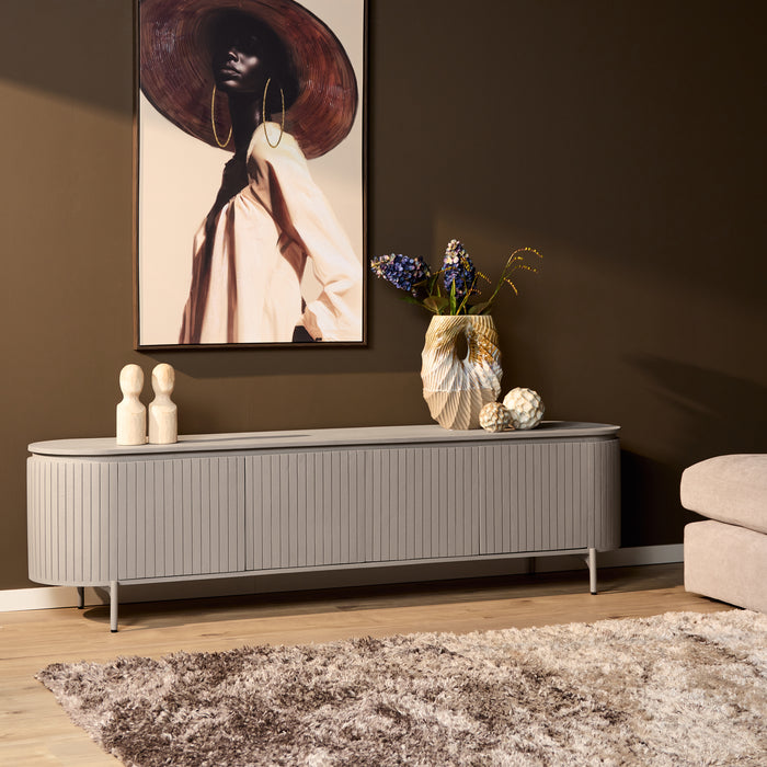 Tv meubel Solana Taupe Mangohout 210 cm