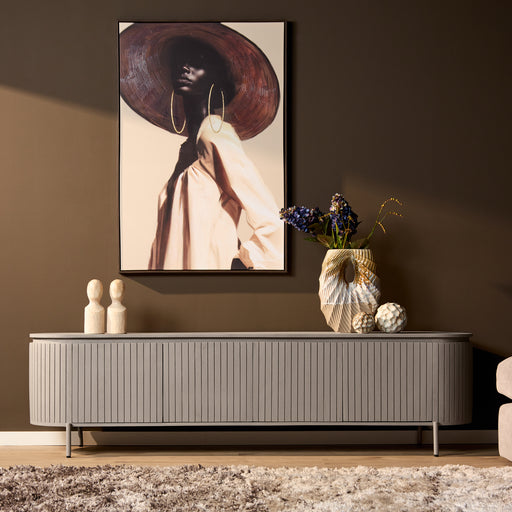 Tv meubel Solana Taupe Mangohout 210 cm