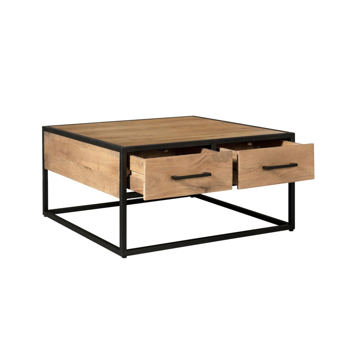 Vierkante Salontafel Dakota Naturel Mangohout 80 cm