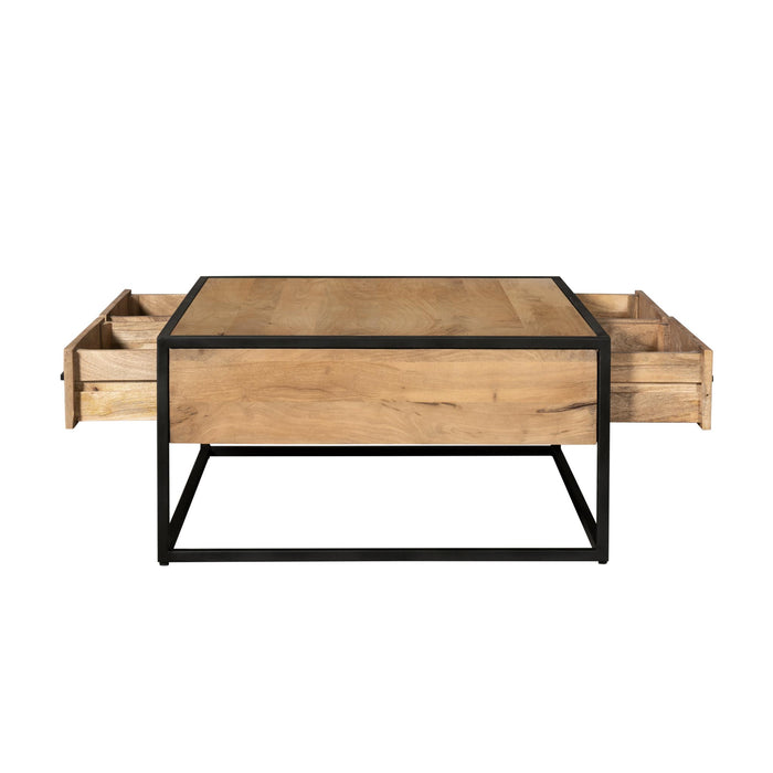 Vierkante Salontafel Dakota Naturel Mangohout 80 cm
