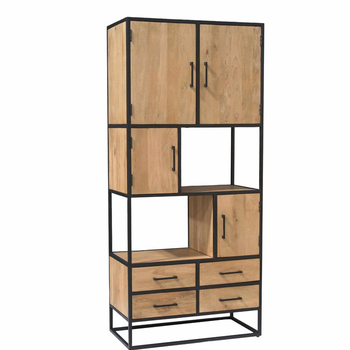 Vakkenkast Dakota Naturel Mangohout 90 cm