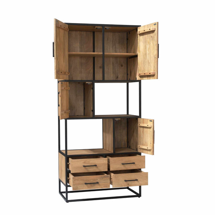 Vakkenkast Dakota Naturel Mangohout 90 cm