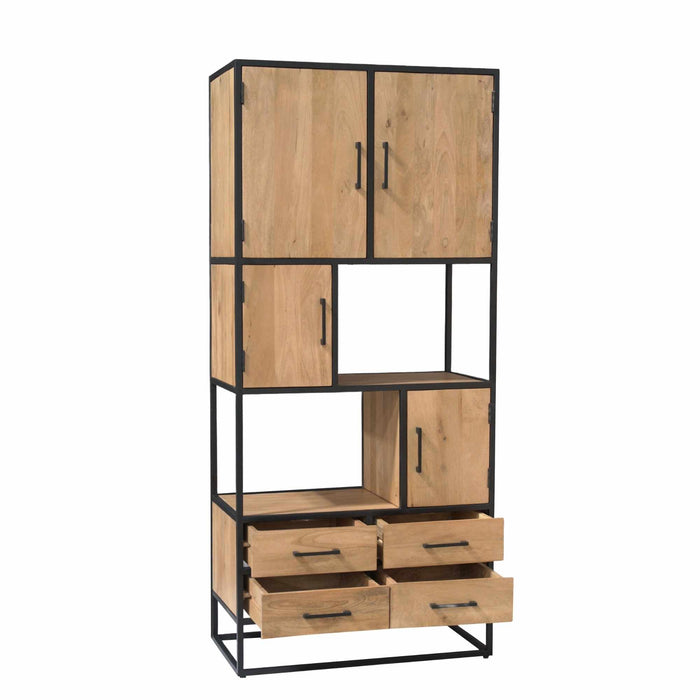 Vakkenkast Dakota Naturel Mangohout 90 cm