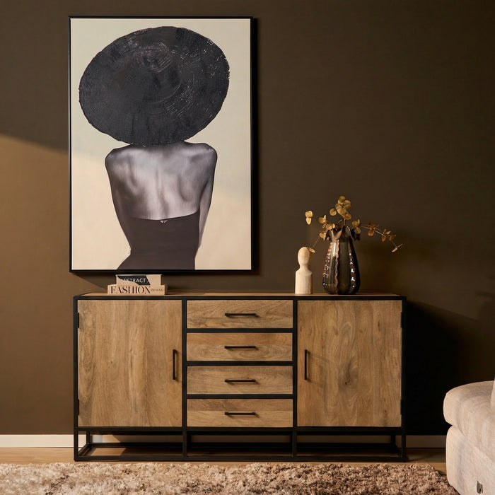 Dressoir Dakota Naturel Mangohout 165 cm