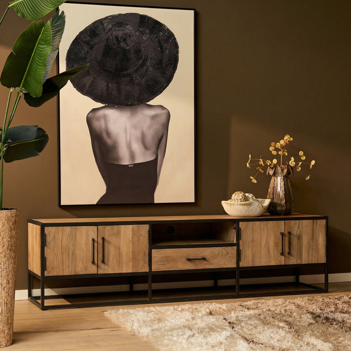 Tv meubel Dakota Naturel Mangohout 240 cm