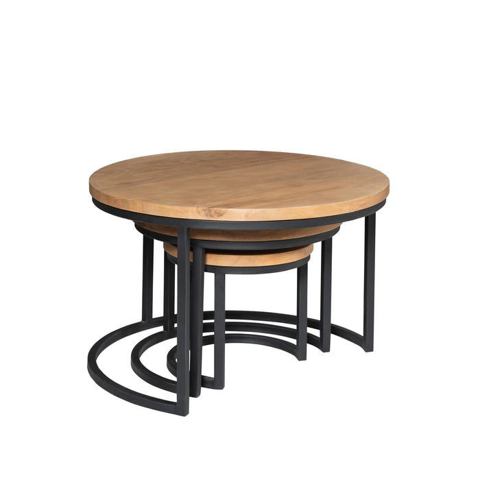 Salontafel set Dakota Naturel Mangohout 70 cm