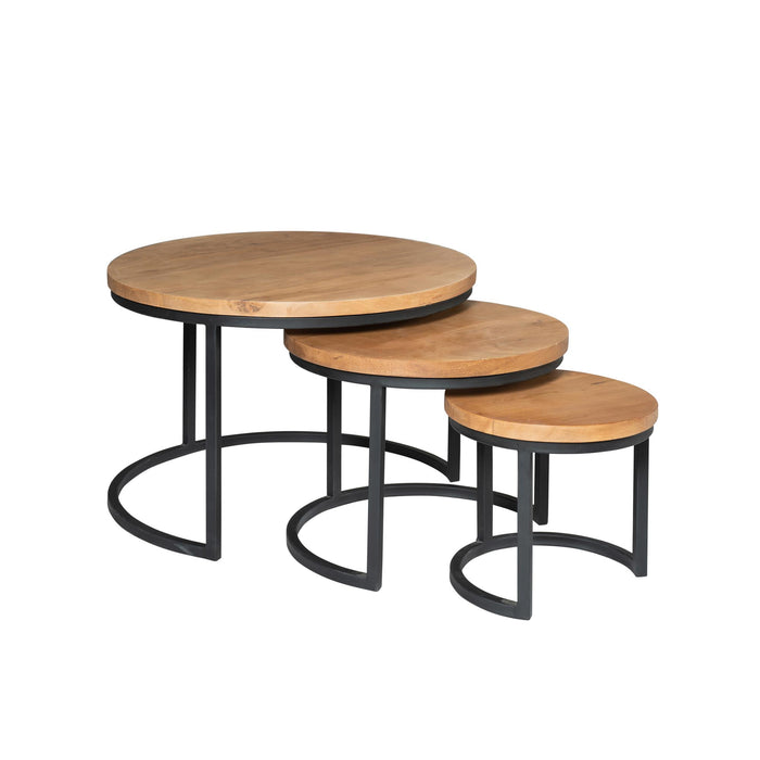 Salontafel set Dakota Naturel Mangohout 70 cm