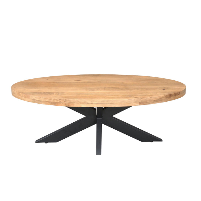 Ovale salontafel Dakota  Naturel Mangohout 130 cm
