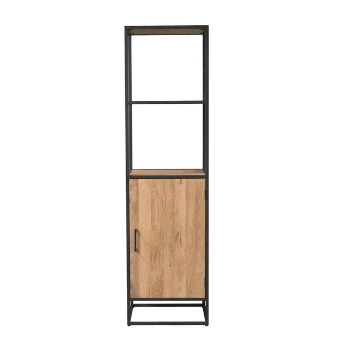Boekenkast Dakota met deur Naturel Mangohout 55 cm