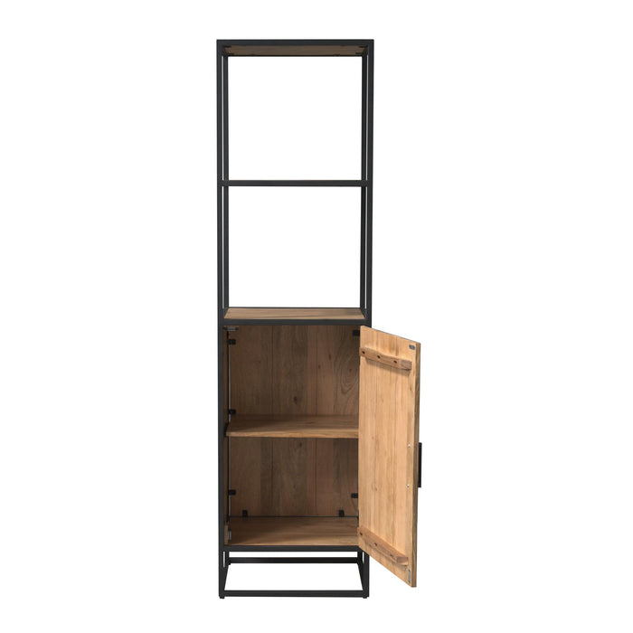 Boekenkast Dakota met deur Naturel Mangohout 55 cm