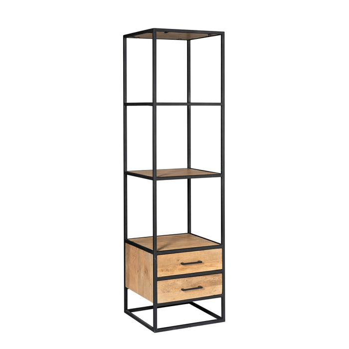 Boekenkast Dakota met lades Naturel Mangohout 55 cm