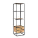 Boekenkast Dakota met lades Naturel Mangohout 55 cm