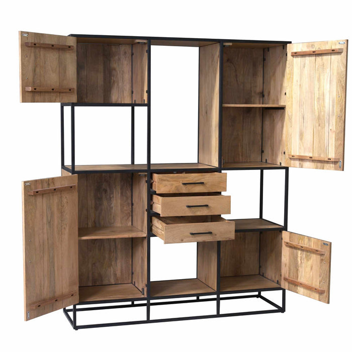 Vakkenkast Dakota Supreme XXL Naturel Mangohout 160 cm