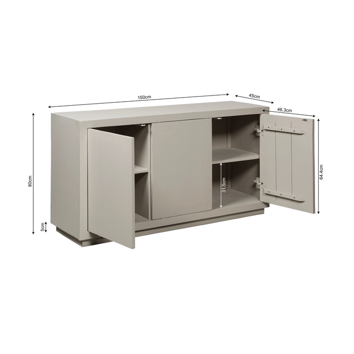Dressoir Brussel Zand  Mangohout 150 cm