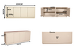 Dressoir Brussel  Zand  Mangohout 200 cm
